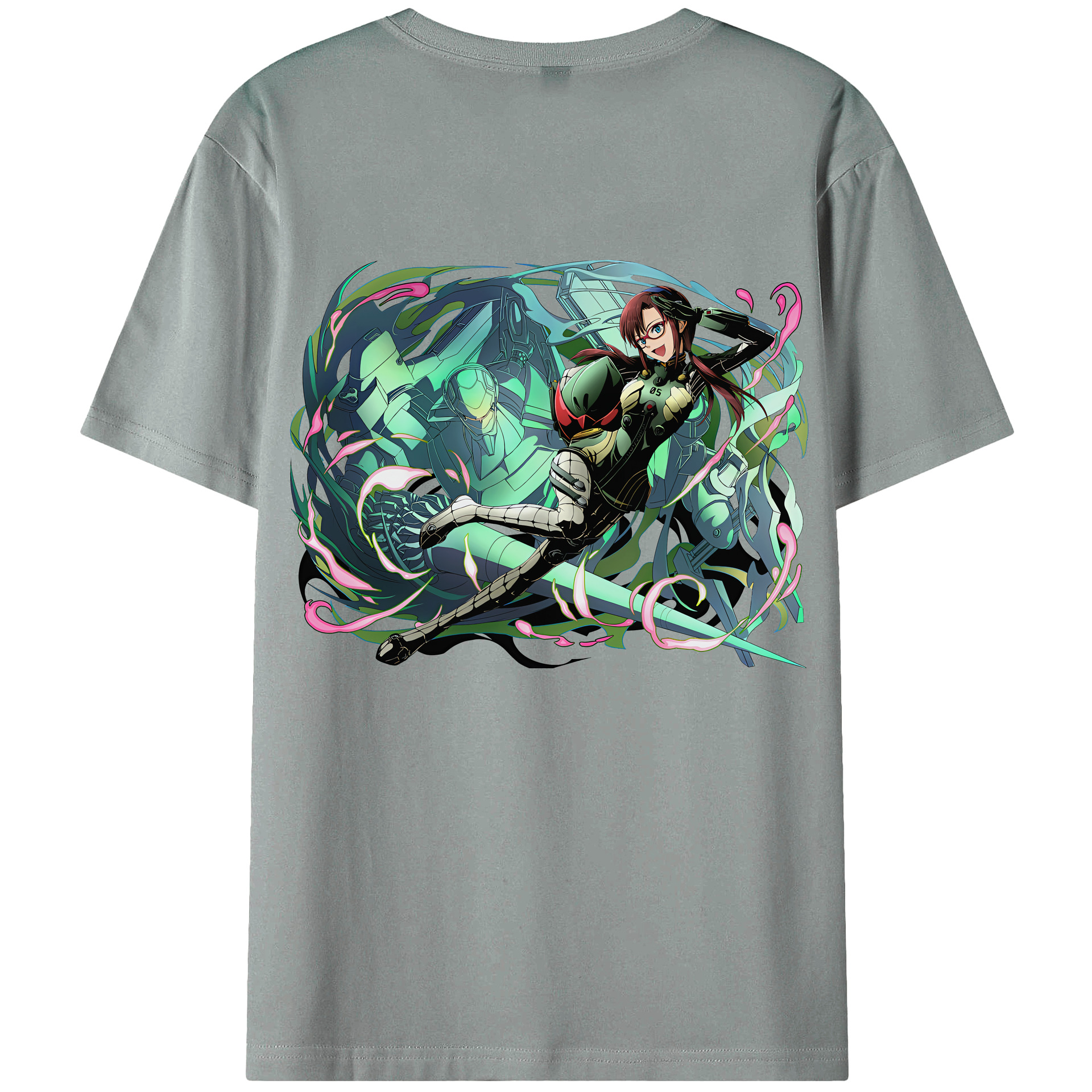（画像用） EVA 新世紀エヴァンゲリオン 綿100％ メンズ半袖Tシャツ（バックプリント） 通気性